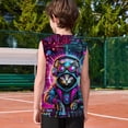 thumbnail image 6 of TIREOW Children Boys and Girls Neon Tie Dye Tank Tops Cute Animal Print Funny Crew Neck Sleeveless Undershirt, 6 of 8