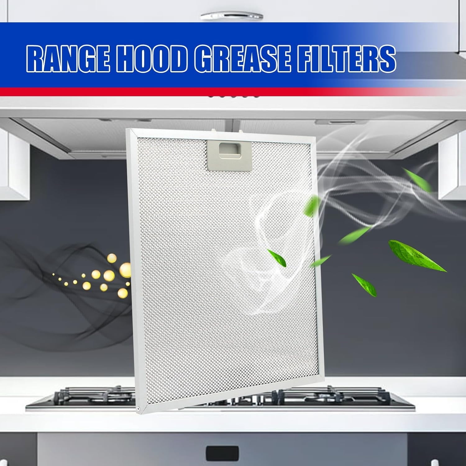 Aniceparthy New 2PCS WB02X27207 Range Hood Grease Filters,Vent Hood Grease Filter Compatible with GE Extractor Hood JVX5300BJ1TS JVX5300DJ1BB JVX5300DJ1WW Replace 4463981 AP6039217 PS11771771