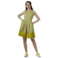 thumbnail image 5 of Moomaya Sleeveless Tunic Cotton Dress Short Flared Pouf Dress Ladies Swing Dress, 5 of 6