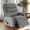 Gray-Velvet, variant on Ergonomic Manual Swivel Rocker Recliner for Adults Single Sofa Recliner for Living Room Beige