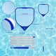 thumbnail image 3 of Red de skimmer de piscina Rastrillo de hojas de alta resistencia | Bolsa de malla de nylon fino | Mango de aleación de aluminio | 5 Bielas para piscinas enterradas sobre el suelo Spas Jacuzzis, 3 of 6