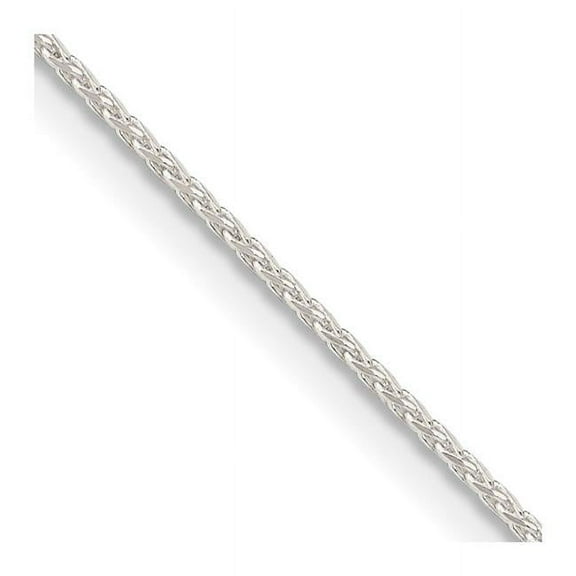 Finest Gold Sterling Silver 0.95 mm Diamond-Cut Round 22 in. Spiga Chain