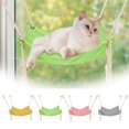 thumbnail image 4 of 18.5" Hanging Cat Bed Hammock - Breathable Linen Pet Perch with Adjustable Straps & Metal Hooks, Cage-Mountable for Cats & Small Dogs, Washable Solid Colors, 4 of 5