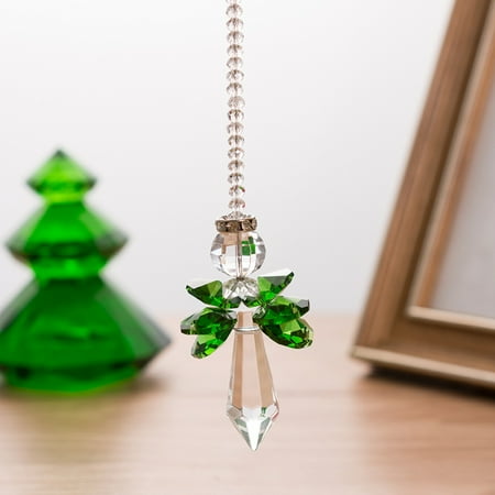 

Crystal Glass Pendant Guardian Angel Suncatcher Home Window Decor Hanging Bead Car Interior Prism Ornament New