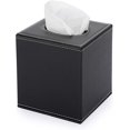 thumbnail image 1 of Caja de pañuelos rectangular con caja de PU negra lisa, 1 of 5