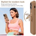 thumbnail image 3 of Compatible con funda para iPhone 14 Pro Max con soporte de anillo - Silicona líquida - Forro de microfibra - Fundas protectoras antiarañazos de cuerpo completo a prueba de golpes F, 3 of 5