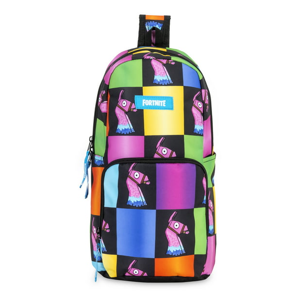 Fortnite - Fortnite Unisex Amplify Rainbow Checkered Sling Backpack ...