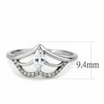 thumbnail image 2 of Womens Silver Rings High polished (no plating) 316L Stainless Steel Ring with AAA Grade CZ in Clear DA248, 2 of 5
