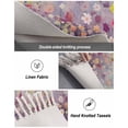 thumbnail image 5 of Blue Spring Floral Hallway Runner Rug 2x5ft,Summer Daisy Botanical Oil Painting Washable Woven Living Room Bedroom Kitchen Bathroom Carpet with Tassels,Indoor Outdoor Throw Door Mat for Entryway, 5 of 5