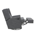 thumbnail image 2 of Second Story Home Hemingway Upholstered Wingback Swivel Gliding Recliner- Dark Gray, 2 of 5