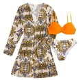 thumbnail image 4 of Daisyyozoid Women's Swimsuit Plus Size Printed Bikini Three-piece Split Suit, 4 of 4