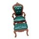 thumbnail image 4 of Silla de casa de muñecas y taburete Hugo 1:12 Accesorios de simulación Verde oscuro, 4 of 9