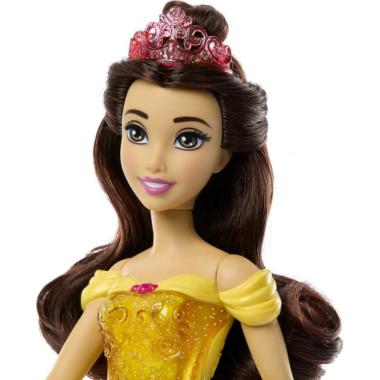 Disney Princess Belle Fashion Doll with Brown Hair, Brown Eyes & Tiara  Accessory 