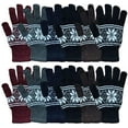 thumbnail image 7 of Yacht & Smith 12 Pairs of Adult Wholesale Bulk Winter Magic Gloves Warm Brushed Interior, Stretchy Assorted Mens Womens, 7 of 7