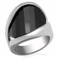 thumbnail image 1 of Alamode LO2063-5 Femmes en Laiton Rhodié avec AAA Grade CZ en Jet - Taille 5, 1 of 1