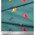 thumbnail image 2 of Soimoi Satin Silk Fabric Bird Clip Art Print Fabric by Yard 42 Inch Wide, 2 of 3
