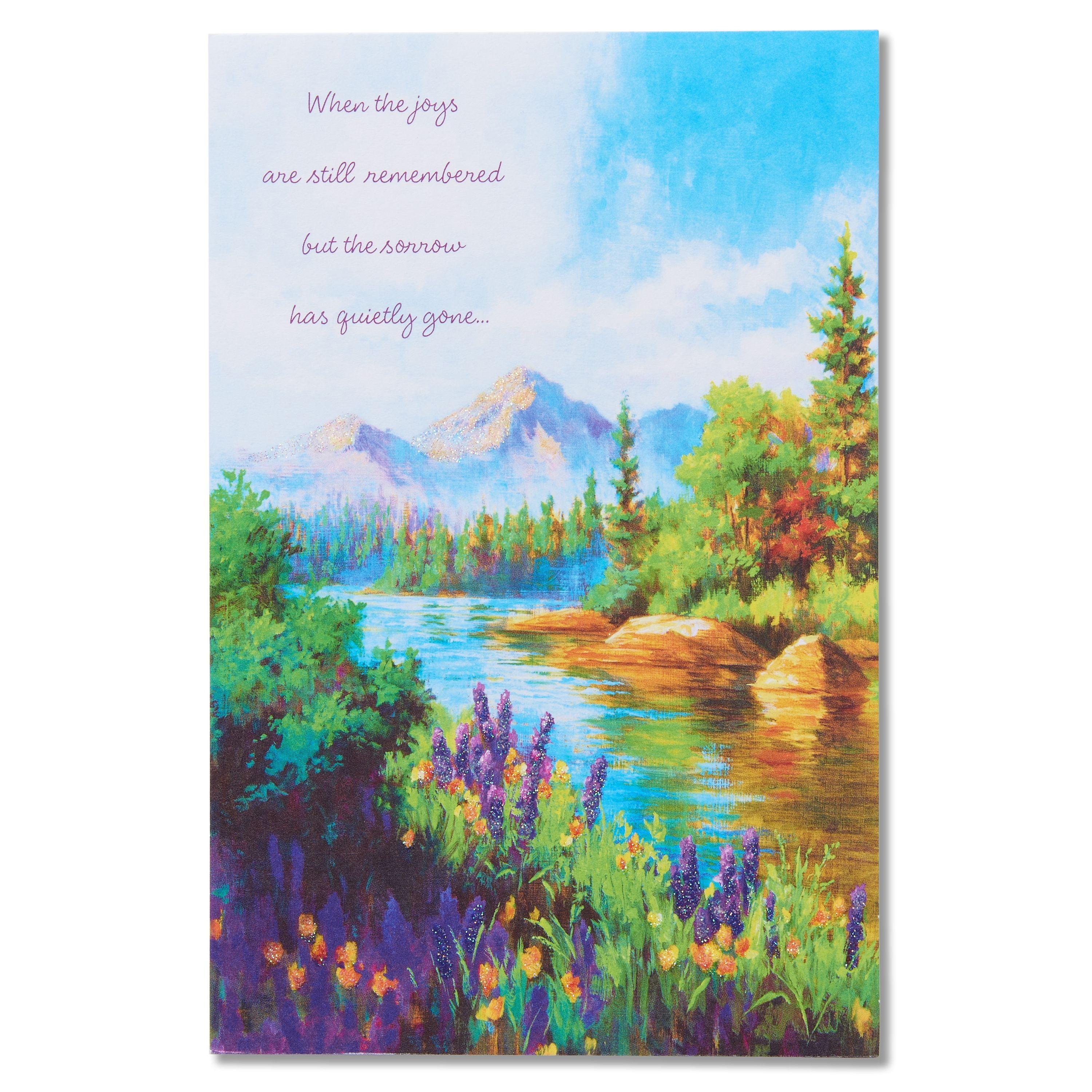 Love Lives On Sympathy Card with Glitter - Walmart.com