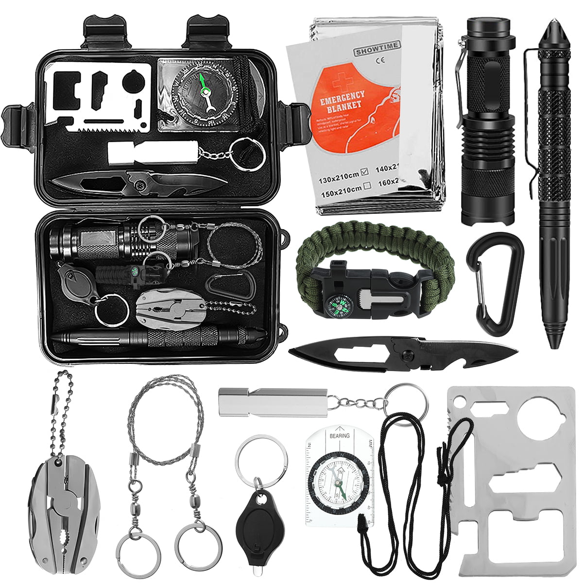 1 Survival Kit Camping Outdoor Emergency Gear Tool Tactical Hiking Field Disast 