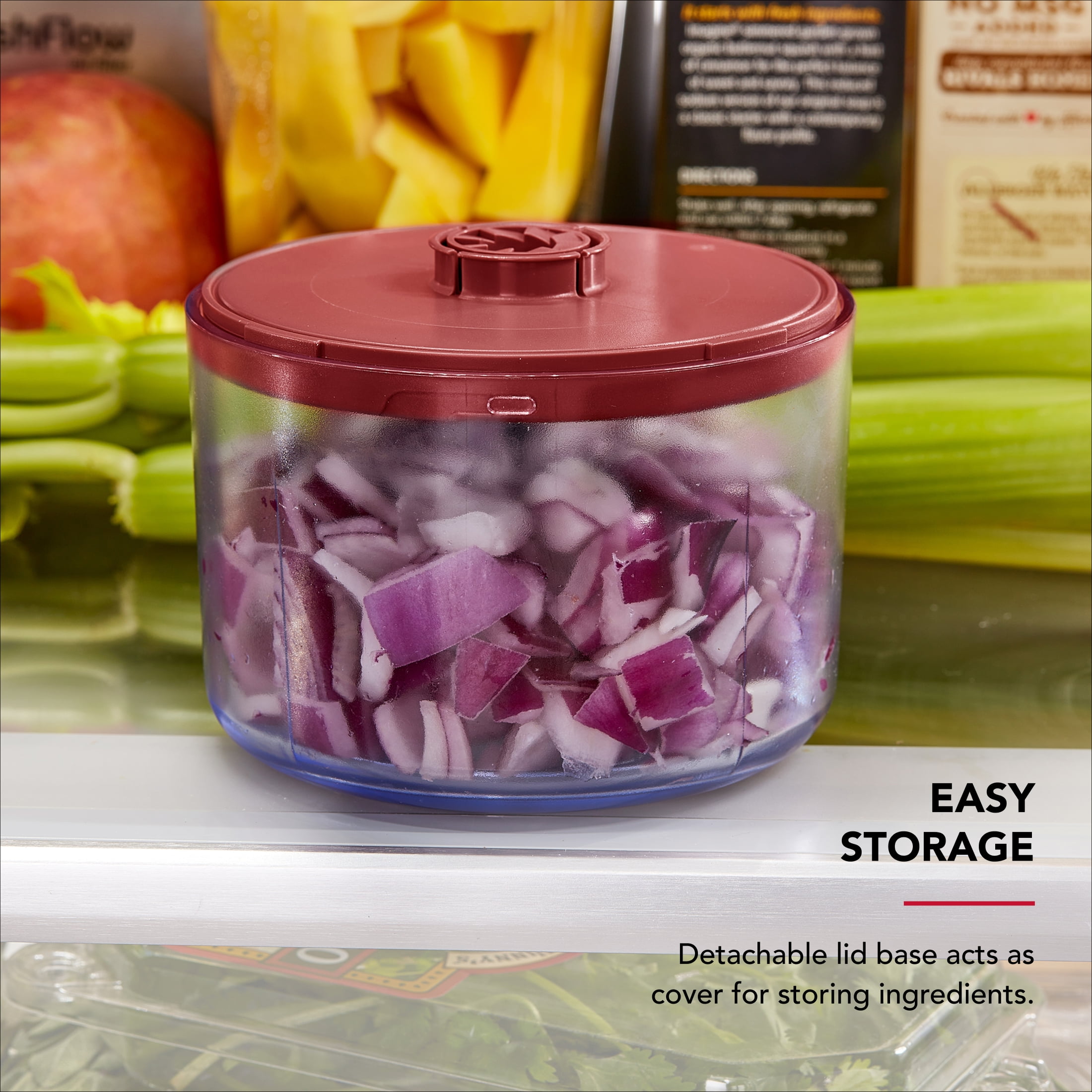 KitchenAid Manual Pull Food Chopper and Processor, Empire Red