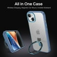 thumbnail image 5 of for iPhone 14  Case, iPhone 13 Case with Invisible Stand [Compatible with Magsafe], Full Body Protective Cover Slim Shockproof Kickstand Phone Case for Apple iPhone 13/14 6.1", Blue, 5 of 16