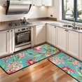 thumbnail image 3 of Kitchen Rugs Sets Of 2,Pioneer Flower Floral Print Pattern Anti Fatigue Kitchen Mat Rugs Non Slip Washable,Decorative Kitchen Floor Mats for Kitchen,Sink,Laundry,17"x47"+17"x47", 3 of 5