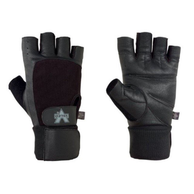 valeo wrist wrap competition lifting glove, black