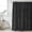 Black, variant on Black Burlap Texture Shower Curtain, Waterproof Shower Curtains for Bathroom, Farmhouse Vintage Black Washable Fabric Bathtub Curtain Set Bath Decor with 12 Hooks 48"x72"
