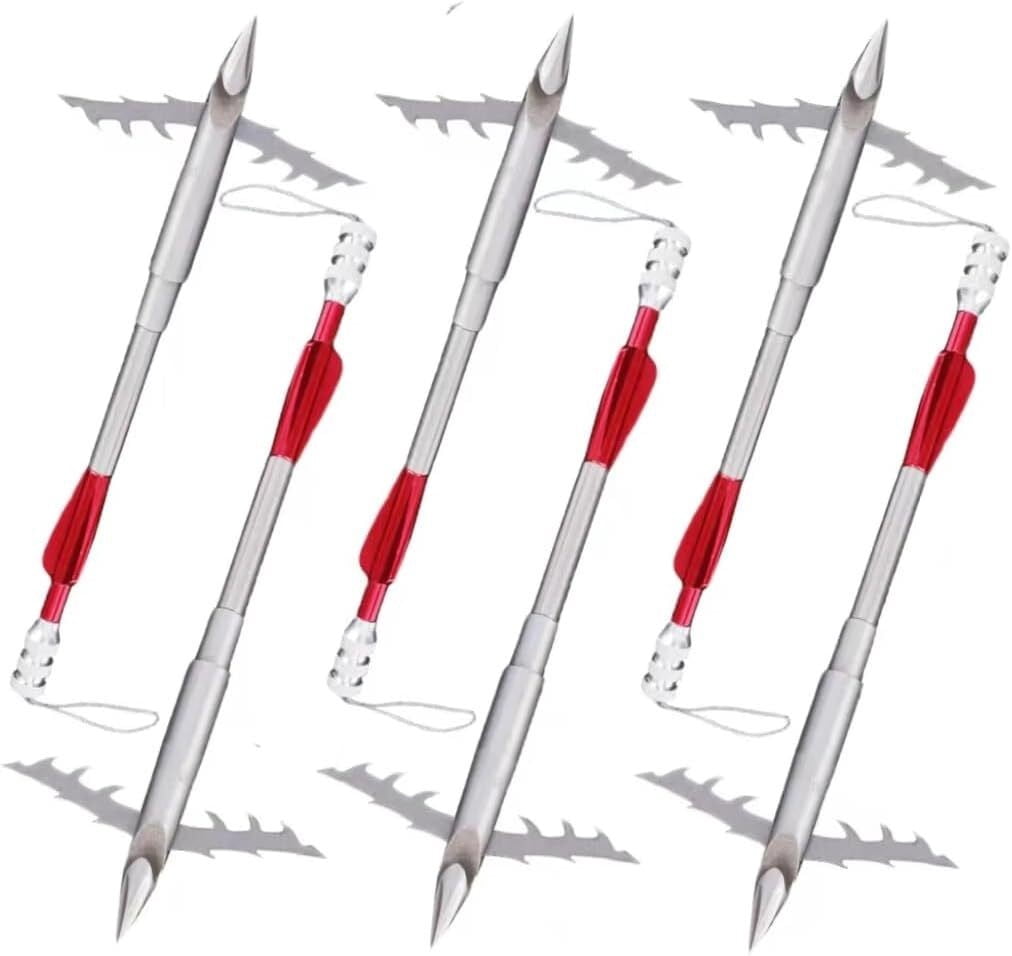 5pcs Stainless Steel Swim Bladder Fishing Arrows Darts Slingshot Shooting Tools