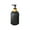 🔥 Black_Hot#183, variant on Glass Soap Dispenser 14oz Vertical Grain | Black Clear Hand Pump Bottle for Bathroom Kitchen Sink | Refillable , Dish Soap, Shampoo Holder | Non-Slip Textured Glass, Leakproof, Modern