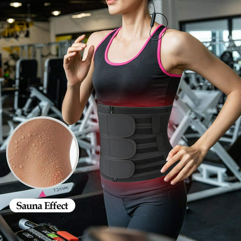 QRIC Women Corset Waist Trainer for Women Neoprene Plus Size 3 Strap  Cincher Tummy Control Shapewear Waist Trimmer Belt Workout Body Shaper 