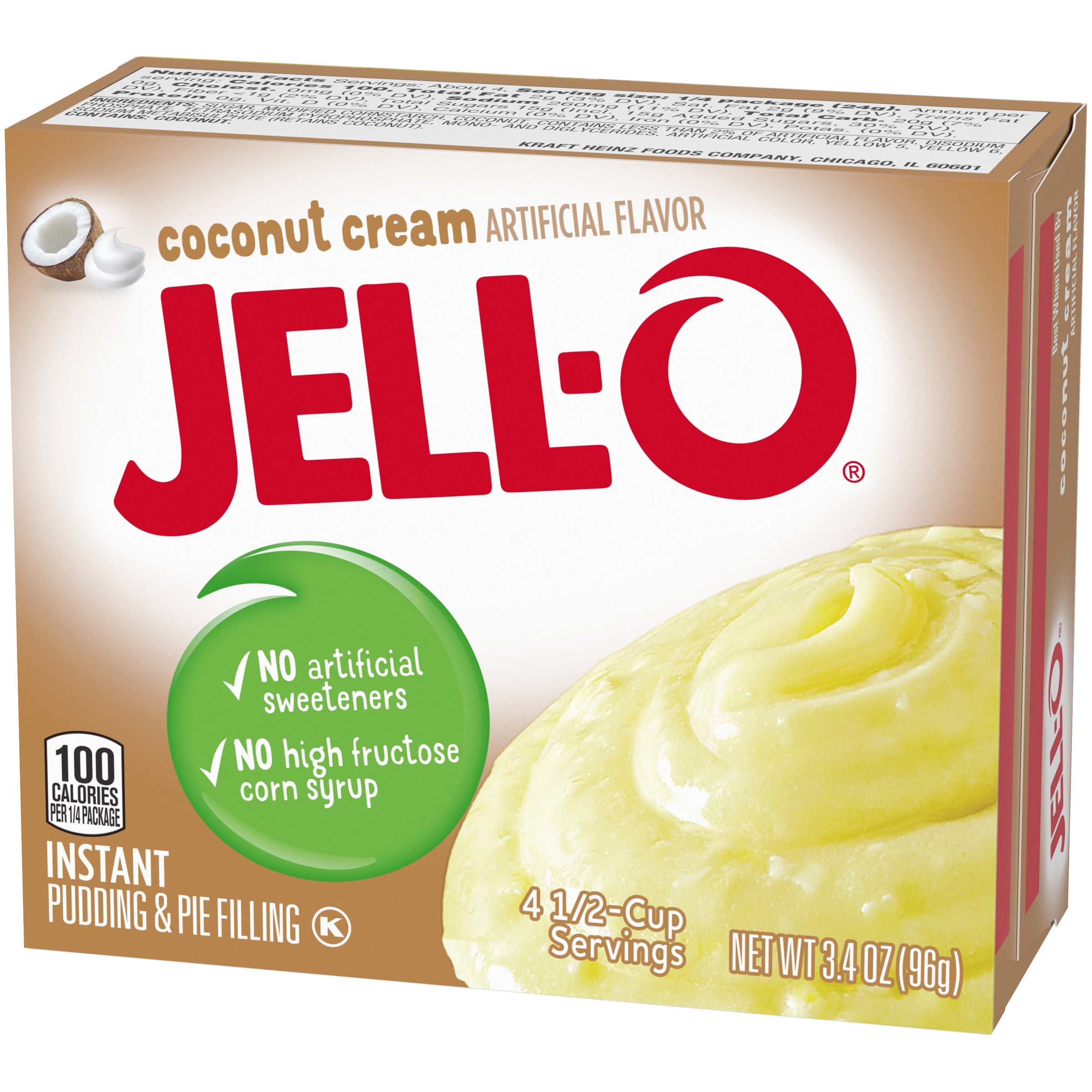 Jell O Coconut Cream Instant Pudding Pie Filling Mix 3 4 Oz Box Walmart Com Jell O Coconut Cream Instant Pudding Pie Filling Mix 3 4 Oz Box Walmart Com