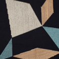 thumbnail image 2 of LR Home Denim Blue/Beige Contemporary Geometric Hand-Woven Throw Pillow Cover, 2 of 7