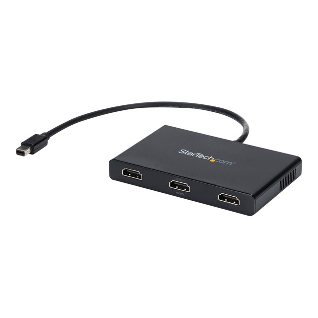 StarTech.com 3 Port Mini DisplayPort MST Hub - 4K 30Hz - Mini DP to HDMI Video Splitter for Multiple Monitors - mDP to HDMI (MSTMDP123HD) - Video/audio splitter - 3 x HDMI - desktop - AC 100/240 V