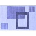 thumbnail image 1 of Ahgly Company Indoor Rectangle Solid Blue Modern Area Rugs, 7' x 9', 1 of 4