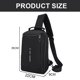 thumbnail image 2 of Hukapapa Nuevo bolso de pecho bandolera antirrobo para ocio al aire libre para hombres, bolso de nailon para exteriores para hombres, negro, 2 of 5