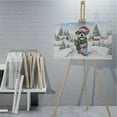 thumbnail image 4 of Hello Winter Schnauzer Frosty Morning Walk Welcome Snowy Christmas Horizontal Matte Canvas Poster Miniature Schnauzer Dog Lover Wall Art Home Decor - 02018, 4 of 5