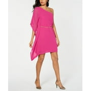 Thalia Sodi Women's Asymmetrical Off-The-Shoulder Dress Pink Size Large