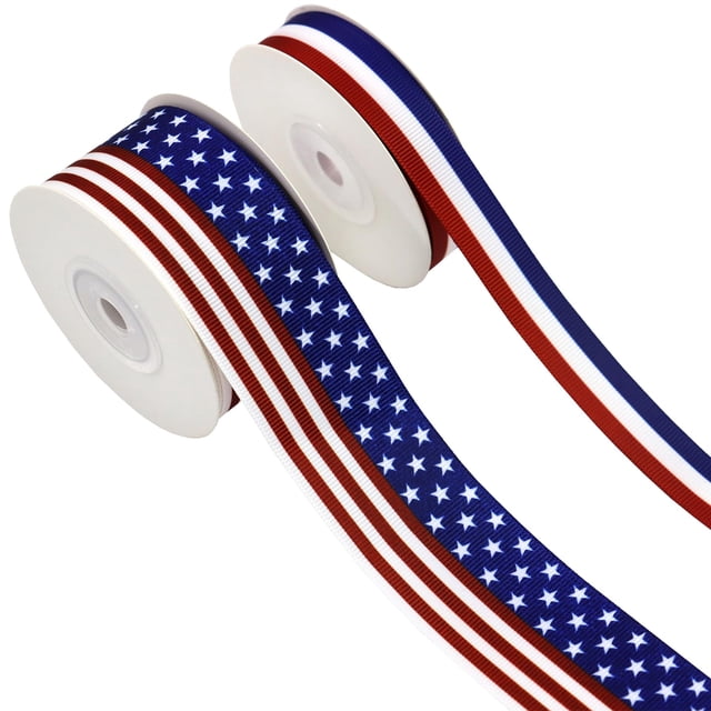 Ribbon Yerelo, bandera nacional de los Estados Unidos, 10 yardas, 2 rollos