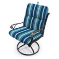 thumbnail image 2 of Jordan Manufacturing 45" x 22" Sullivan Vivid Blue Stripe Rectangular Outdoor Chair Cushion with Ties and Hanger Loop, 2 of 10