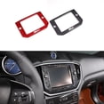 thumbnail image 2 of Real Carbon Fiber Central Control Navigation Panel Trim Screen Frame Cover For Maserati Ghibli 2014-2015 Interior Parts, 2 of 5