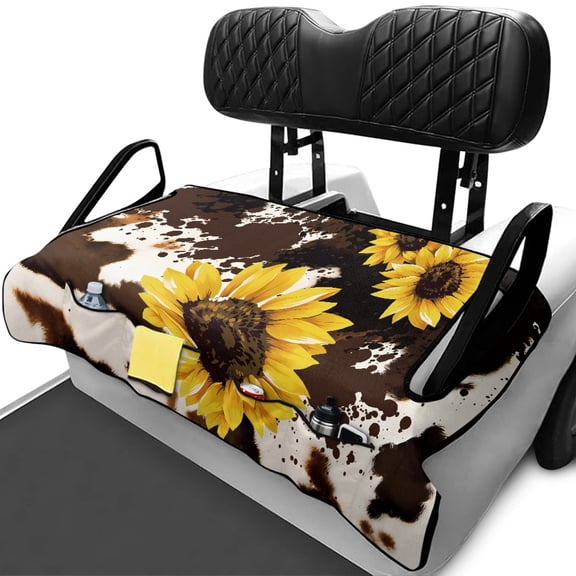 chaqlin Golf Cart Front Seat Cover Towel with Pockets Portable, Compatible with Club Car Golfcart Sports, Golf Cart Seat Fit for Club Cars DS Precedent