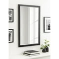 thumbnail image 6 of Kate and Laurel Reyna Modern Rectangle Wall Mirror, 24 x 36, Black, Framed Rectangular Statement Mirror with Ribbed Texture and Beveled Edge, 6 of 7