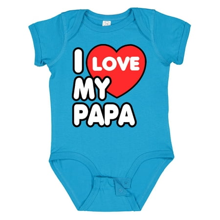 

Inktastic I Love My Papa Gift Baby Boy or Baby Girl Bodysuit