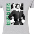 thumbnail image 3 of ELF - Christmas Raised By Elves  - Juniors Fitted Graphic T-Shirt, 3 of 5
