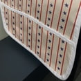 thumbnail image 3 of Prehistoric Country Microwave Oven Cover, Horizontal Borders Patriotic Stars Nostalgic Design Pattern, Water Resistant Organizer with Pockets for Kitchen, 36" x 12", Navy Blue Cream Red, by Ambesonne, 3 of 4