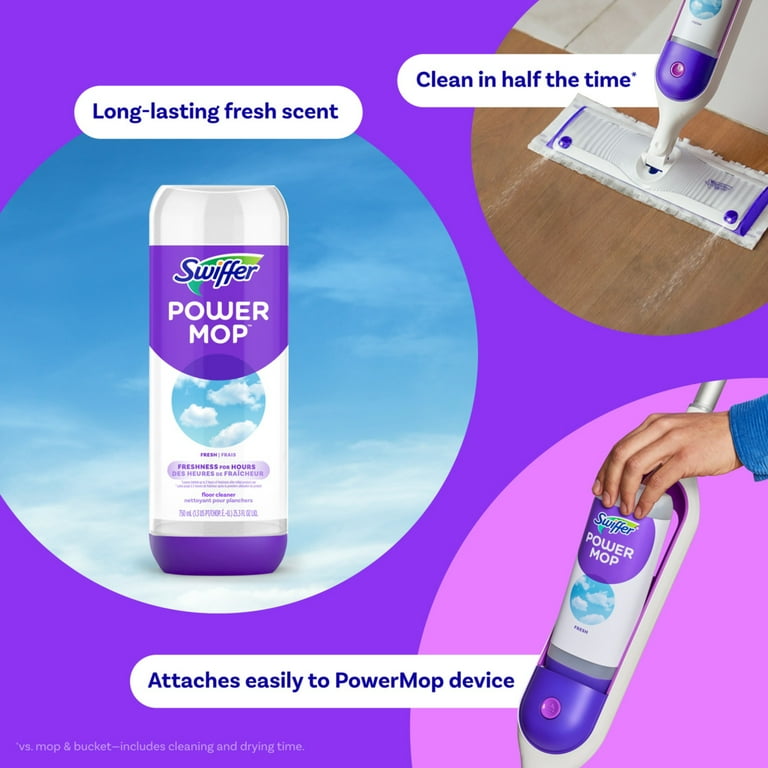 Swiffer Floor Cleaner Solution for Hard Floors, 50.6oz, Fast