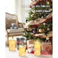 thumbnail image 3 of Flameless Candles, with Embedded String Lights, Da by 3-Piece LED Candles, with 10-Key Remote Control, 24-Hour Timer Function, Dancing Flame, Real Wax, Battery-Powered(Batteries not Included)., 3 of 7