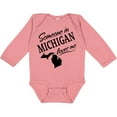 thumbnail image 3 of Inktastic Someone in Michigan Loves Me Boys or Girls Long Sleeve Baby Bodysuit, 3 of 5