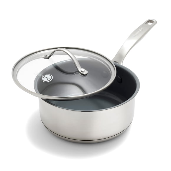 Cazo GreenPan Treviso 2.1L Acero Inoxidable con Tapa Plata