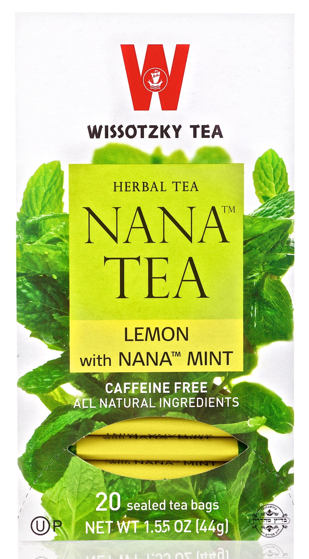 Wissotzky Nana Tea Lemon with Nana Mint 1.55 oz (pack of 3)